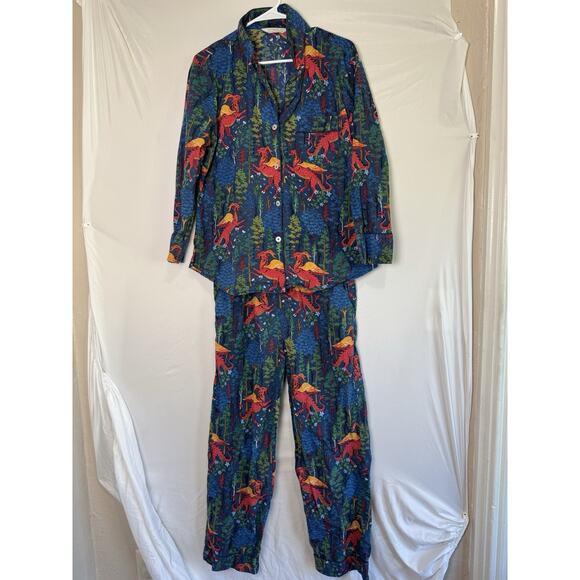 Woman’s Print Fresh 100% Organic Cotton Pajama Set Dragon Print (S) - Picture 1 of 7